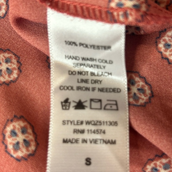 Pleione Rust Red Long Sleeve Blouse - Picture 3 of 4